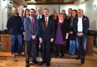 Foto de família després de la presentació del projecte Smart City a L'Eliana.